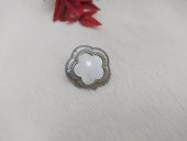 Hdmarketim Kadın Yüzük Dogal Beyaz Akik Taşlı Ayarlanabilir Ölçü - 1