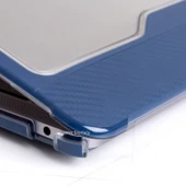 MacBook Air 13 İnç A1932 Kılıf Outdoor Darbe Emici Karbon Fiber Sert Kapak Şeffaf Koruma thumbnail 6