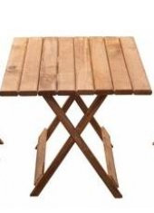 Ahşap Katlanır Masa Piknik Masası Balkon Masası - 1