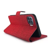 Oppo Reno4 Lite Kılıf FitCase Fabric Kapaklı Cüzdanlı - 8