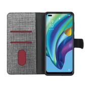 Oppo Reno4 Lite Kılıf FitCase Fabric Kapaklı Cüzdanlı - 7