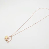 Kalbin İçinde Beyaz Gül Taşlı Kolye - 9