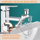 HyMark 1080 Derece Dönebilen Evrensel 2 Modlu Robotik Kol Mutfak Banyo Musluk Başlığı - 3