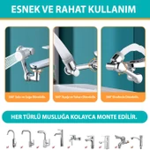 HyMark 1080 Derece Dönebilen Evrensel 2 Modlu Robotik Kol Mutfak Banyo Musluk Başlığı - 5