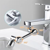 HyMark 1080 Derece Dönebilen Evrensel 2 Modlu Robotik Kol Mutfak Banyo Musluk Başlığı - 1