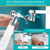HyMark 1080 Derece Dönebilen Evrensel 2 Modlu Robotik Kol Mutfak Banyo Musluk Başlığı - 2
