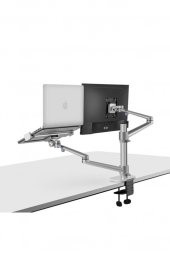 NPO STD7090S 10"-27" Notebook Stand ve Amortisörsüz Vesa Monitör Tutucu Kol Gümüş - 2