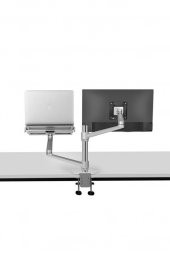 NPO STD7090S 10"-27" Notebook Stand ve Amortisörsüz Vesa Monitör Tutucu Kol Gümüş - 4
