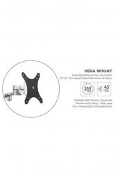 NPO STD7090S 10"-27" Notebook Stand ve Amortisörsüz Vesa Monitör Tutucu Kol Gümüş - 6