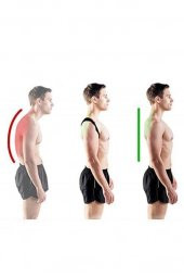 Dik Duruş Korsesi Deri Desenli Dik Durma Aparatı Sırt Düzleştirici thumbnail 6