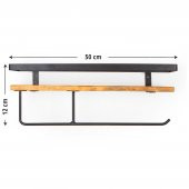 Dekoratif Ahşap Ve Metal Baharatlık Çok Amaçlı Mutfak Banyo Rafı - 3