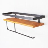 Dekoratif Ahşap Ve Metal Baharatlık Çok Amaçlı Mutfak Banyo Rafı - 4