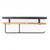 Dekoratif Ahşap Ve Metal Baharatlık Çok Amaçlı Mutfak Banyo Rafı - 6