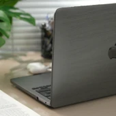 MacBook Air 13 M1 Kılıf Sert Kapak Ahşap Desen Touch ID Uyumlu A1932 A2179 A2337 thumbnail 5