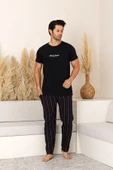 Nisanca Yazlık Kısa Kol %100 Pamuk Erkek Pijama Takımı - 10