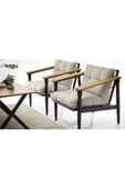 Kagu Alaçatı Bahçe-cafe-balkon Metal Koltuk Seti 2 1 1 Sehpa - 5