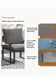 Kagu 5 Parça Metal Çerçeve Outdoor Multilounge Bahçe Balkon Mobilya,Uzanma - 4