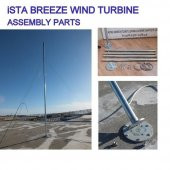 İstaBreeze Direk Seti 4 metre - Rüzgar Türbini için 15 kg taşıma kapasiteli - 3