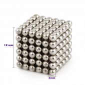 MANYETİK TOPLAR NEODYUM MIKNATIS BİLYE 216 Adet 3 mm BEYAZ - 6