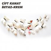 ÇİFT KANATLI KELEBEK ÖZEL KELEBEKLER 3D PVC DUVAR VE BUZDOLABI SÜSÜ 12Lİ STİCKER ÜÇ BOYUTLU CANLI - 6