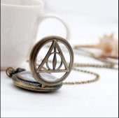 HARRY POTTER DEATHLY HALLOWS ÖLÜM YADİGARLARI HAYALET KOLYE SAAT CEP SAATİ TARZ YENİ MODA - 2