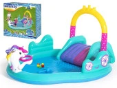 POMPALI-Bestway 53097 Unicorn Kaydırak ve Potalı Fıskiyeli Havuz thumbnail 2