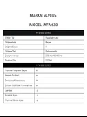 ALVEUS MFA 630 SİYAH ANKASTRE FIRIN - 6