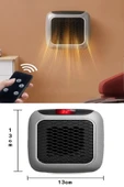 Kumandalı Fanlı Priz Tipi Isıtıcı – 800W, Zamanlayıcılı, Otomatik Kapanma, Taşınabilir Mini Isıtıcı - 4