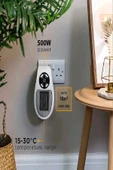 Kumandalı Fanlı Priz Tipi Isıtıcı – 500W, Taşınabilir, Zamanlayıcı ve Otomatik Kapanma Özellikli - 4