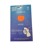 Dizaynmask Gümüş İyonlu Yıkanabilir Maske Turuncu - L thumbnail 1
