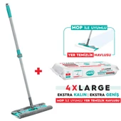 Smarter Magic Mop + Yer Temizlik Havlusu Hediyeli Paspas Mandallı Set Yüzey Bez Uyumlu - 2