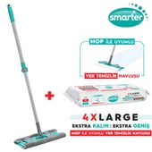 Smarter Magic Mop + Yer Temizlik Havlusu Hediyeli Paspas Mandallı Set Yüzey Bez Uyumlu - 1