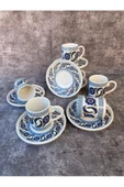 ERGENÇLERZÜCCACİYE Tulu Semazen DK1006 Topkapı 6 Kişilik Porselen Kahve Fincan Takımı thumbnail 1