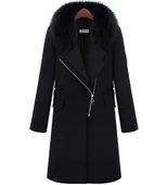 Kışlık Kürklü Kaşe Kadın Kaban thumbnail 2