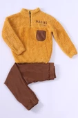 ERKEK ÇOCUK PELUŞ ALT-ÜST TAKIM FERMUARLI NAKIŞLI D49 thumbnail 10