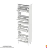 Modilayn UMAY' 2 Li Kapı Önü 52 x 160 x 25,5 cm’ lik 4 Düşer Kapak 8 Göz Bölmeli Ayakkabılık - 7
