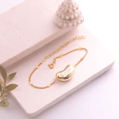 925 Ayar Gümüş  Kişiye Özel Fasulye Temalı İsim Bileklik - CB00132 thumbnail 2