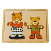 Ahşap Ayıcık Elbise Girdirme 5285 - 2