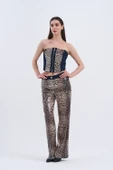 Trend Kadın Özel Tasarım Payetli Leopar İkili Takım thumbnail 7