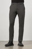 Koyu Antrasit Esnek Yandan Cepli Casual Slim Fit Chino Pantolon 1003245105 thumbnail 1