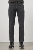 Gri Düz Gabardin Slim Fit Casual Denim Pantolon 1023245152 thumbnail 1