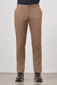 Koyu Bej Pamuklu Yandan Cepli Casual Slim Fit Chino Pantolon 1003245150 thumbnail 1