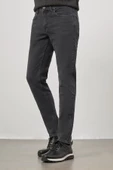 Gri Düz Gabardin Slim Fit Casual Denim Pantolon 1023245152 thumbnail 3