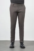 Koyu Haki Pamuklu Yandan Cepli Casual Slim Fit Chino Pantolon 1003245163 thumbnail 1