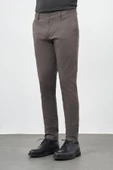 Koyu Haki Pamuklu Yandan Cepli Casual Slim Fit Chino Pantolon 1003245163 thumbnail 3