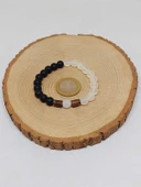 Selenit & Oniks Taşı 8mm Unisex Tasarım Bileklik Hawaii Model (14410) thumbnail 5