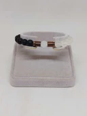 Selenit & Oniks Taşı 8mm Unisex Tasarım Bileklik Hawaii Model (14410) thumbnail 2