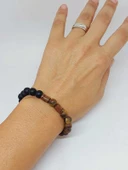 Kaplangözü Mat & Oniks Taşı 8mm Unisex Tasarım Bileklik Hawaii Model (17066) thumbnail 4