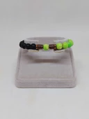 Varisit Açık Yeşil & Oniks Taşı 8mm Unisex Tasarım Bileklik Hawaii Model (15460) thumbnail 2