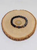 Spektrolit & Oniks Taşı 8mm Unisex Tasarım Bileklik Hawaii Model (3200) thumbnail 5